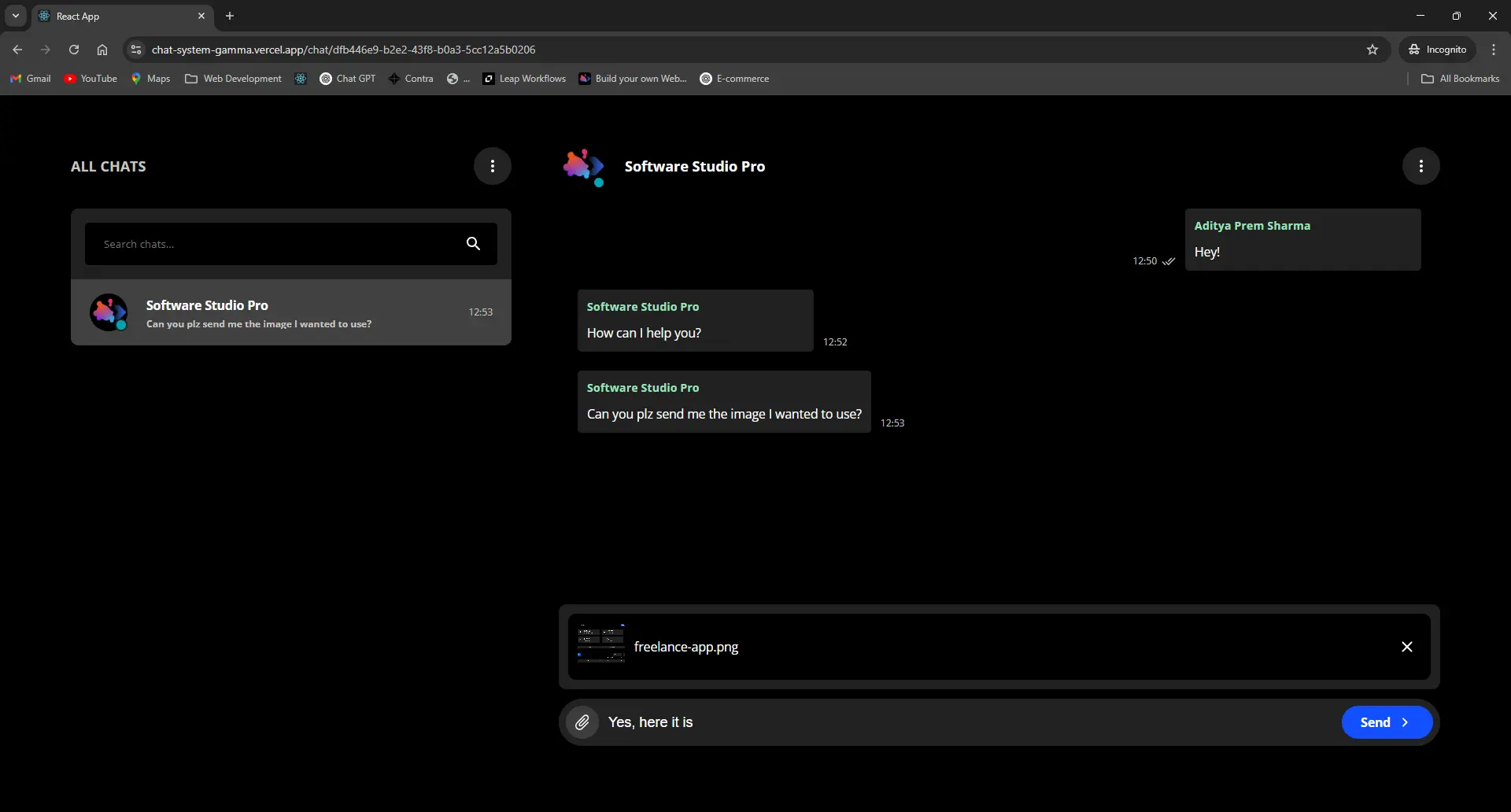 chat screenshot