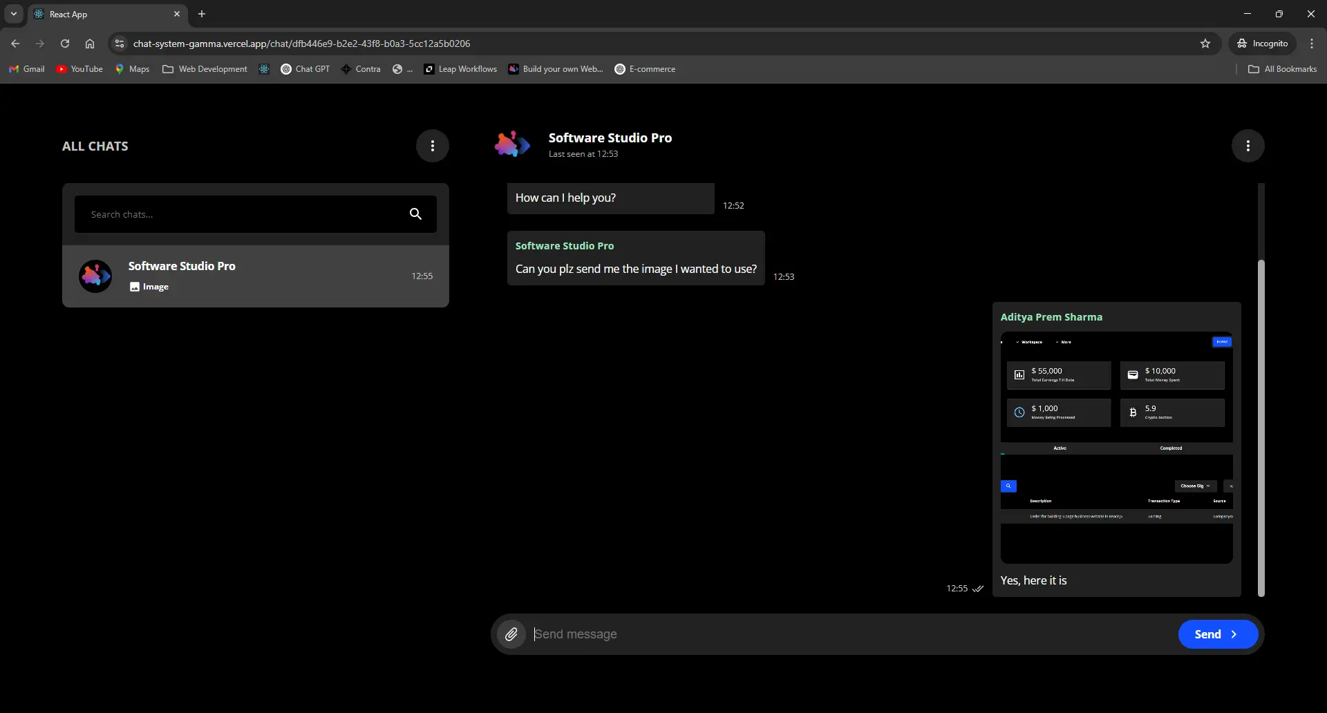 chat screenshot
