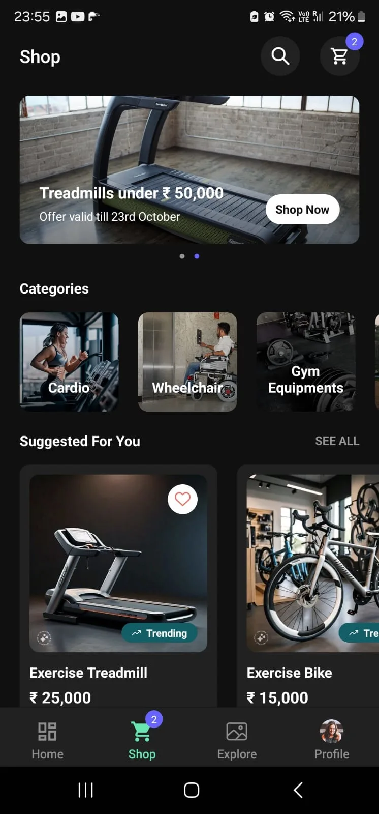 physiotherapy screenshot