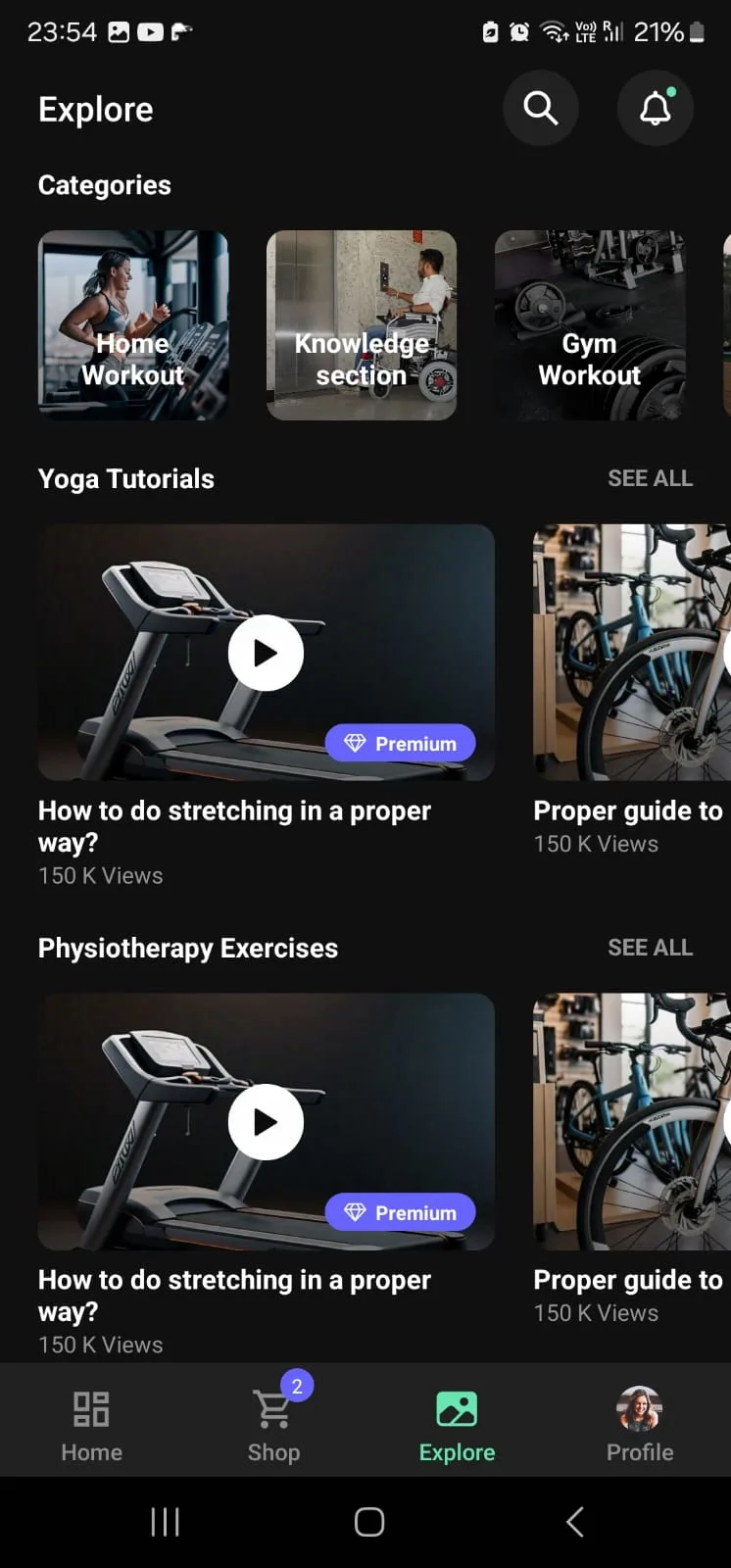 physiotherapy screenshot
